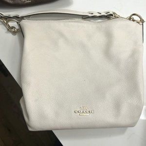 Cream/Gold Coach Purse/Matching Wristlet